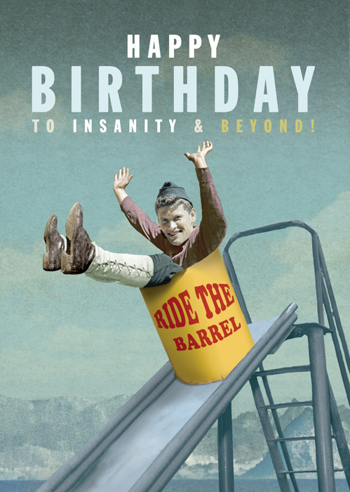 Happy Birthday To Insanity & Beyond Greeting Card by Max Hernn - Click Image to Close